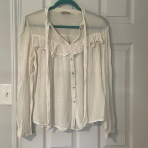 Ruffle Trim Blouse